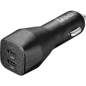 Insignia 40W Dual USB-C Port Vehicle Charger: $9.49