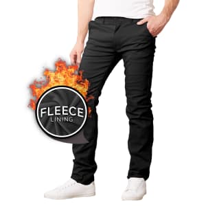 Men's Fleece-Lined Stretch Chinos: 2 pairs for $20, 3 pairs for $27