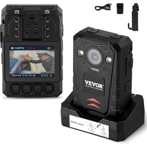 Vevor 1440p HD 64GB Police Body Camera: $40.24
