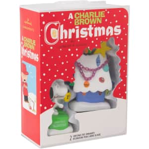 Hallmark Peanuts Snoopy and Holiday Doghouse 2-Piece Ornament Set: $12.49