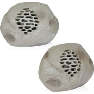 Alpine Corporation Solar Bluetooth Rock Speaker 2-Pack: $128
