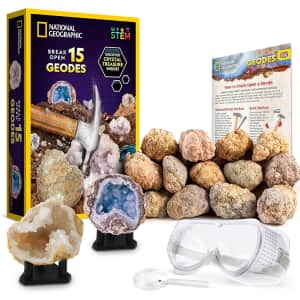 Nat Geo Break Open 15 Geodes Kit: $31.99 Nat Geo Break Open 15 Geodes Kit: $31.99