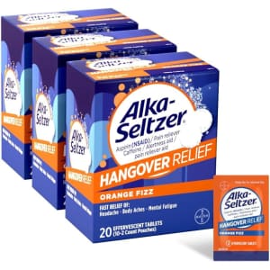 Alka-Seltzer Hangover Relief 20-Count Tablet 3-Pack: $12 via Sub & Save