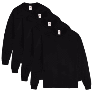 Hanes Men's Essentials Cotton Long Sleeve 4-Pack: $20