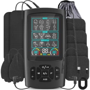 TENS & EMS Muscle Stimulator with 28 Modes: $17.61
