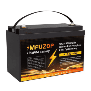 100Ah 12.8V LiFePO4 Rechargeable Battery: $106