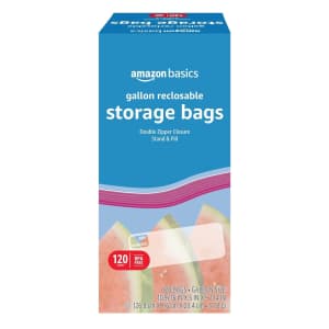 Amazon Basics Gallon Storage Bags 120-Pack: $7.73 via Sub & Save