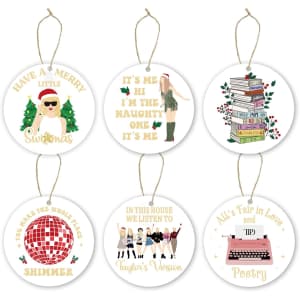 Taylor Swift Holiday Wooden Tree Ornament 6-Pack: $9.99 Taylor Swift Holiday Wooden Tree Ornament 6-Pack: $9.99