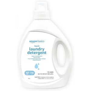 Amazon Basics Fragrance- & Dye-Free Liquid Laundry Detergent 110-Load Bottle: $6.42 w/ Subscribe & Save Amazon Basics Fragrance- & Dye-Free Liquid Laundry Detergent 110-Load Bottle: $6.42 w/ Subscribe & Save