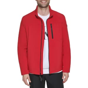 Calvin Klein Men's Infinite Stretch Soft Shell Jacket: $49 to $51 Calvin Klein Men's Infinite Stretch Soft Shell Jacket: $49 to $51