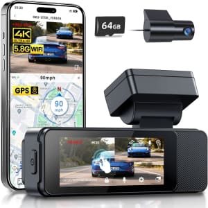 GKU 4K+1080p Front & Rear Touchscreen Dash Cam: $45 w/ Prime GKU 4K+1080p Front & Rear Touchscreen Dash Cam: $45 w/ Prime