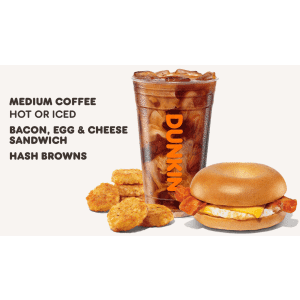 Dunkin' Donuts Meal Deal: $6 Dunkin' Donuts Meal Deal: $6
