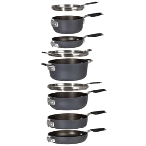 Calphalon Select 9-Piece Hard Anodized Space-Saving Dishwasher Safe Cookware Set: $150 Calphalon Select 9-Piece Hard Anodized Space-Saving Dishwasher Safe Cookware Set: $150