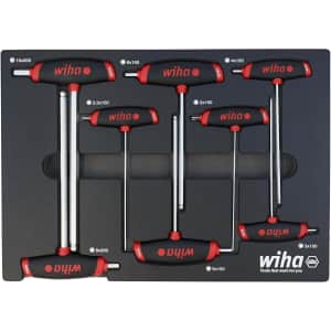 Wiha Tools Wiha 8-Piece SoftGrip Dual Drive Hex Metric T-Handle Tray Set: $86