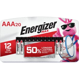 Energizer MAX AA Batteries 20-Pack: $7.53 via Sub & Save Energizer MAX AA Batteries 20-Pack: $7.53 via Sub & Save