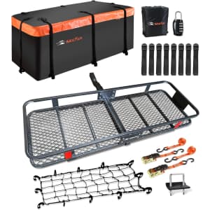 Folding Hitch Mount Cargo Carrier w/ Bag: $200 Folding Hitch Mount Cargo Carrier w/ Bag: $200
