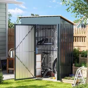 5 x 3 x 6.1-Foot Outdoor Steel Storage Shed: $81