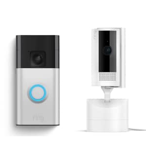 Ring Battery Doorbell with Ring Pan-Tilt Indoor Cam: $80 w/ Prime