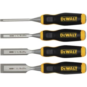 DeWalt 4-Piece Chrome Carbon-Steel Wood Chisel Set: $20