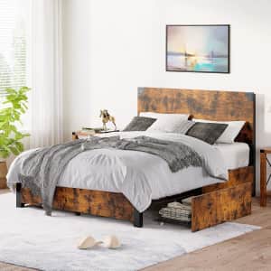Idealhouse Full Size Bed Frame with Storage: $107.99
