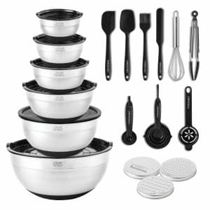 Thyme & Table 32-Piece Stainless Steel Mixing Bowls and Food Prep Set: $29 Thyme & Table 32-Piece Stainless Steel Mixing Bowls and Food Prep Set: $29