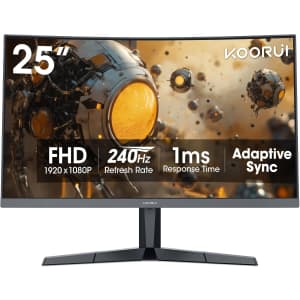 Koorui 25" 240Hz FHD Adaptive Sync Curved Gaming Monitor: $130 w/ Prime Koorui 25" 240Hz FHD Adaptive Sync Curved Gaming Monitor: $130 w/ Prime