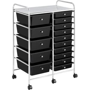 Yaheetech 15 Drawer Rolling Storage Organizer: $63.99
