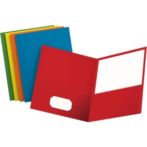 Oxford 25-Count Letter Size Two-Pocket Folders: $9.20