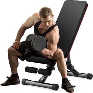 Sweetcrispy Adjustable Weight Bench: $50