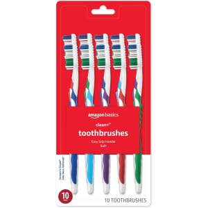 Amazon Basics Clean Plus Toothbrush 10-Pack: $3.63 via Sub. & Save