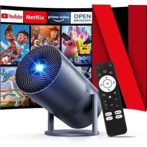 Yowhick 1080p 800 ANSI Mini Projector w/ 4K Support: $99.99