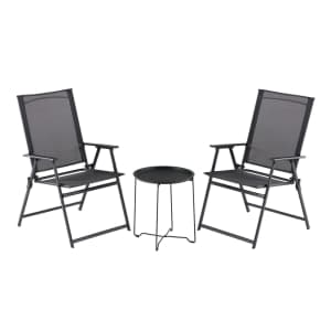 Mainstays Greyson 3-Piece Steel Folding Patio Bistro Set: $74