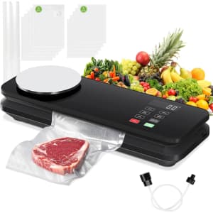 Maxvini 85KPA Food Vacuum Sealer with Built-In Scale: $69.99