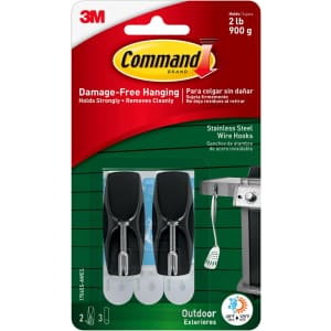Command Outdoor Stainless Steel Wire Hooks: $4