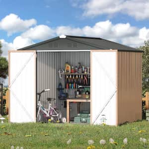 7x7-Foot Metal Storage Shed: $240 7x7-Foot Metal Storage Shed: $240
