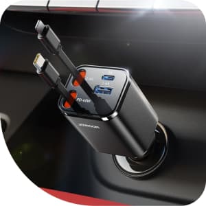 Joyroom 84W Retractable Car Charger: $11 w/ Prime Joyroom 84W Retractable Car Charger: $11 w/ Prime