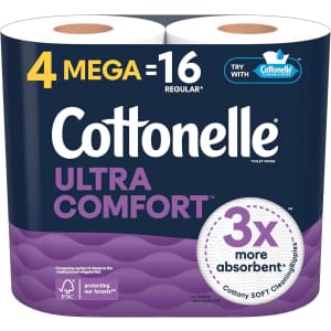 Cottonelle Ultra Comfort Soft Toilet Paper Mega Roll 4-Pack: $3.75 via Sub. & Save