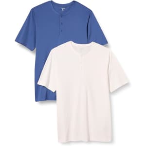 Amazon Essentials Men's Henley 2-Pack: $7.96