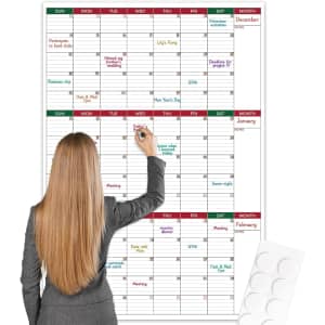 28" x 40" Dry Erase Calendar: $2.99