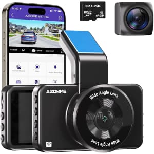 Azdome 4K/1080P Dash Cam with 64GB Card: $49.99