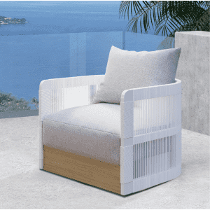 Handwoven PE Swivel Chair: $490