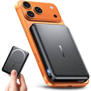 10000mAh Wireless Magnetic Magsafe Portable Charger: $23