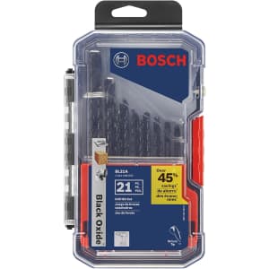 Bosch 21-Piece Assorted Black-Oxide Metal Drill Bits: $28