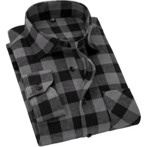 Men's Plaid Flannel Button Down Shirt: From $15 Men's Plaid Flannel Button Down Shirt: From $15