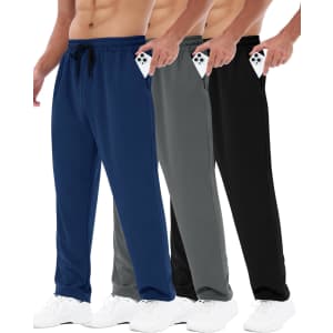 Men's Sweatpants with Pockets 3-Pack: $28.48