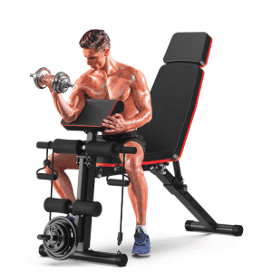 GIKPAL 7-Position Adjustable Weight Bench: $85