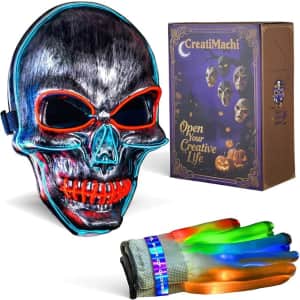 LED Halloween Mask w/ Gloves: From $12 LED Halloween Mask w/ Gloves: From $12
