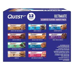 Quest Nutrition Ultimate Variety Pack Protein Bars 12-Pack: $17 via Sub & Save