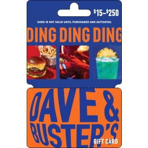 $50 Dave & Buster's Gift Card: $40