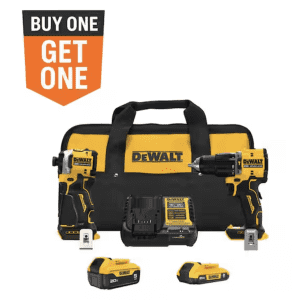 DeWalt Atomic 20V Lithium-Ion Cordless 2-Tool Combo Kit with 5.0 Ah and 2.0 Ah Batteries: $299 w/ free tool worth up to $249 DeWalt Atomic 20V Lithium-Ion Cordless 2-Tool Combo Kit with 5.0 Ah and 2.0 Ah Batteries: $299 w/ free tool worth up to $249